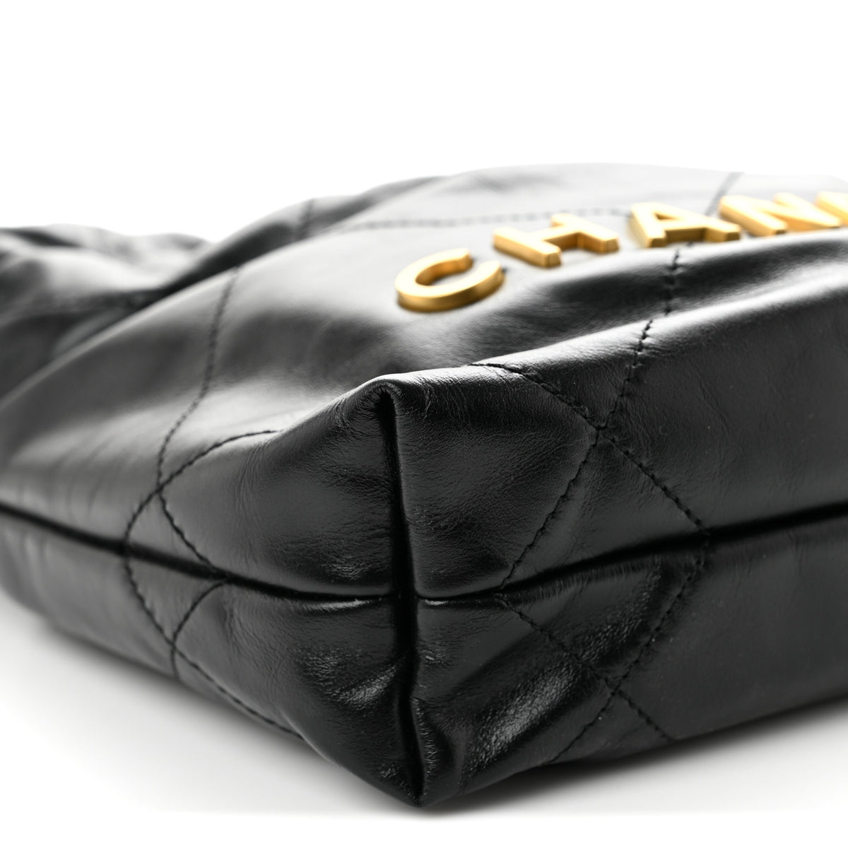 Chanel Shiny Calfskin Quilted Mini Chanel 22 Black 9 of 10
