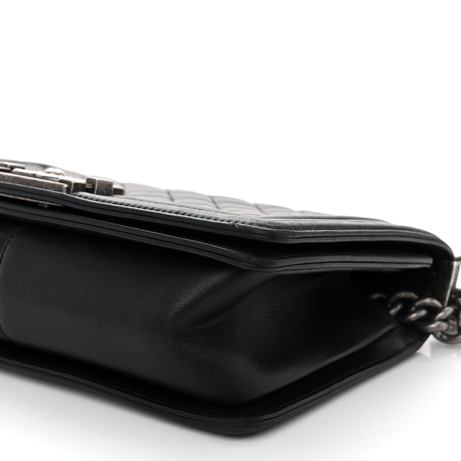 Chanel Lambskin Quilted Medium Boy Flap Black 10 of 10