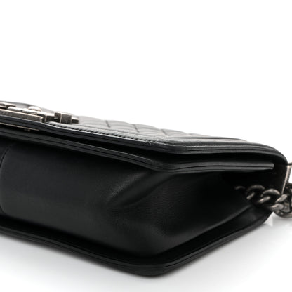 Chanel Lambskin Quilted Medium Boy Flap Black 10 of 10