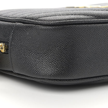 Saint Laurent Grain De Poudre Matelasse Monogram Mini Lou Camera Bag Black 8 of 12