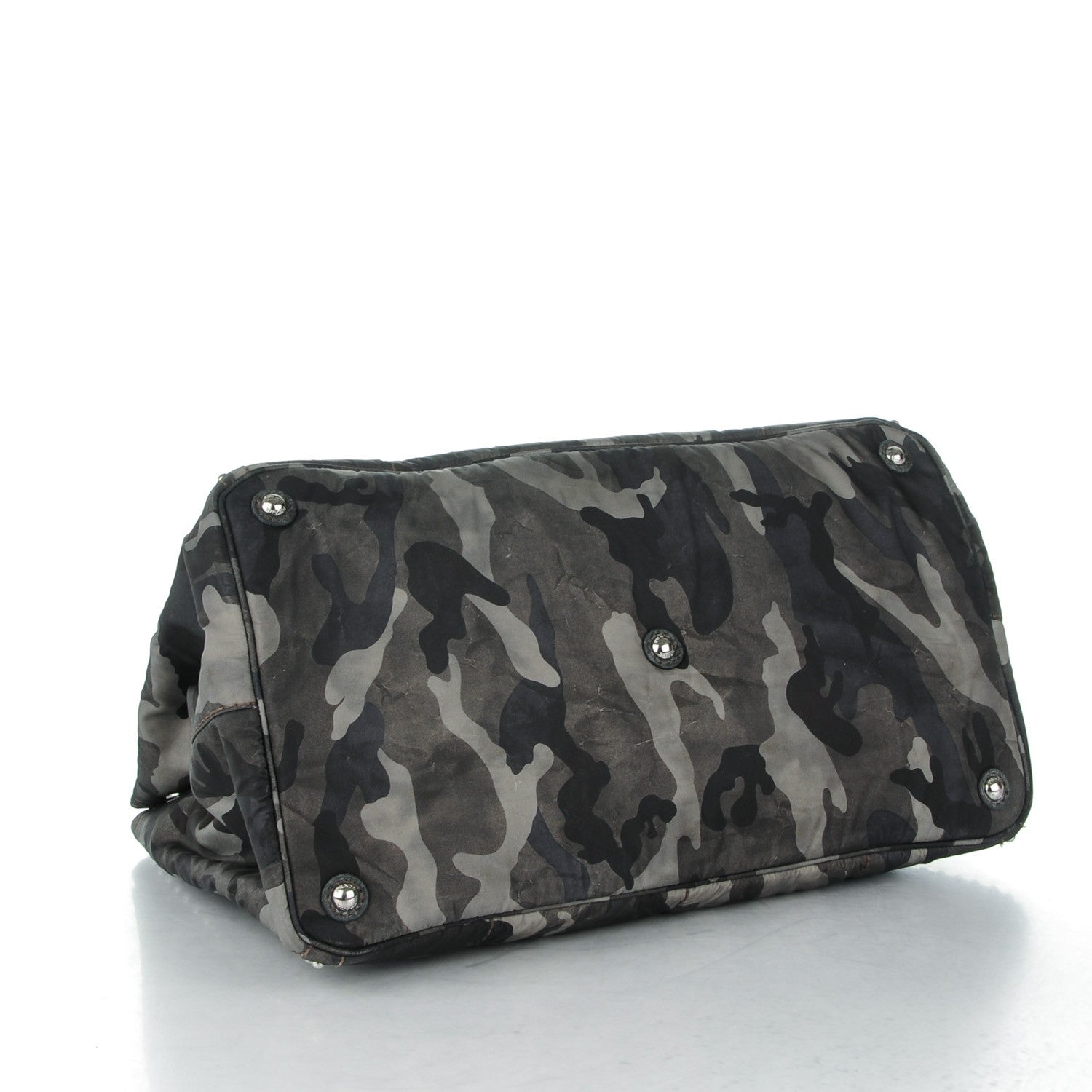 Prada Tessuto Nylon Studded Camouflage Tote Fumo 4 of 10