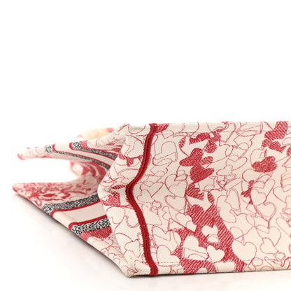 Christian Dior Canvas Embroidered Medium Dioramour D-Royaume Book Tote Red Multicolor 9 of 10