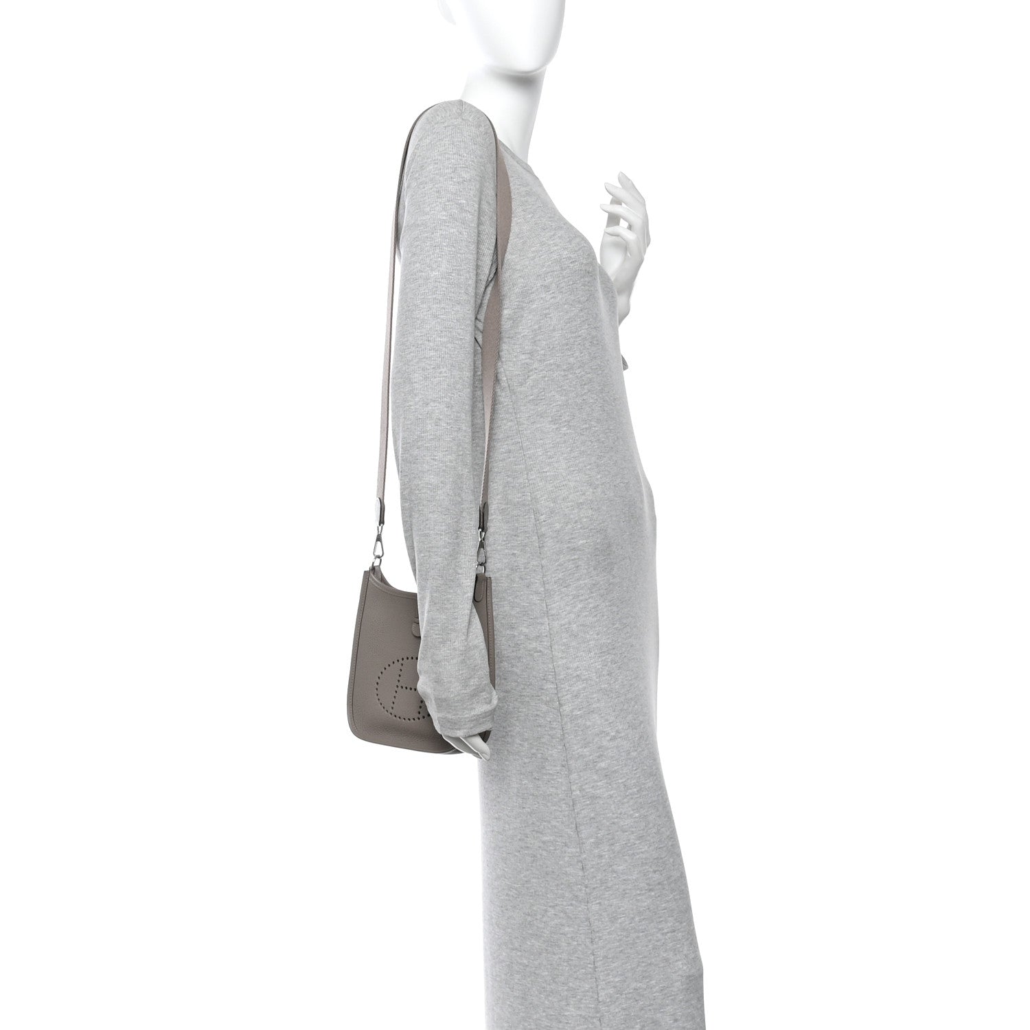 Hermes Taurillon Clemence Evelyne TPM Gris Asphalte 2 of 10
