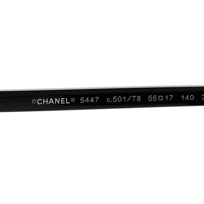 Chanel Acetate Polarized Square Sunglasses 5447 Black 6 of 7