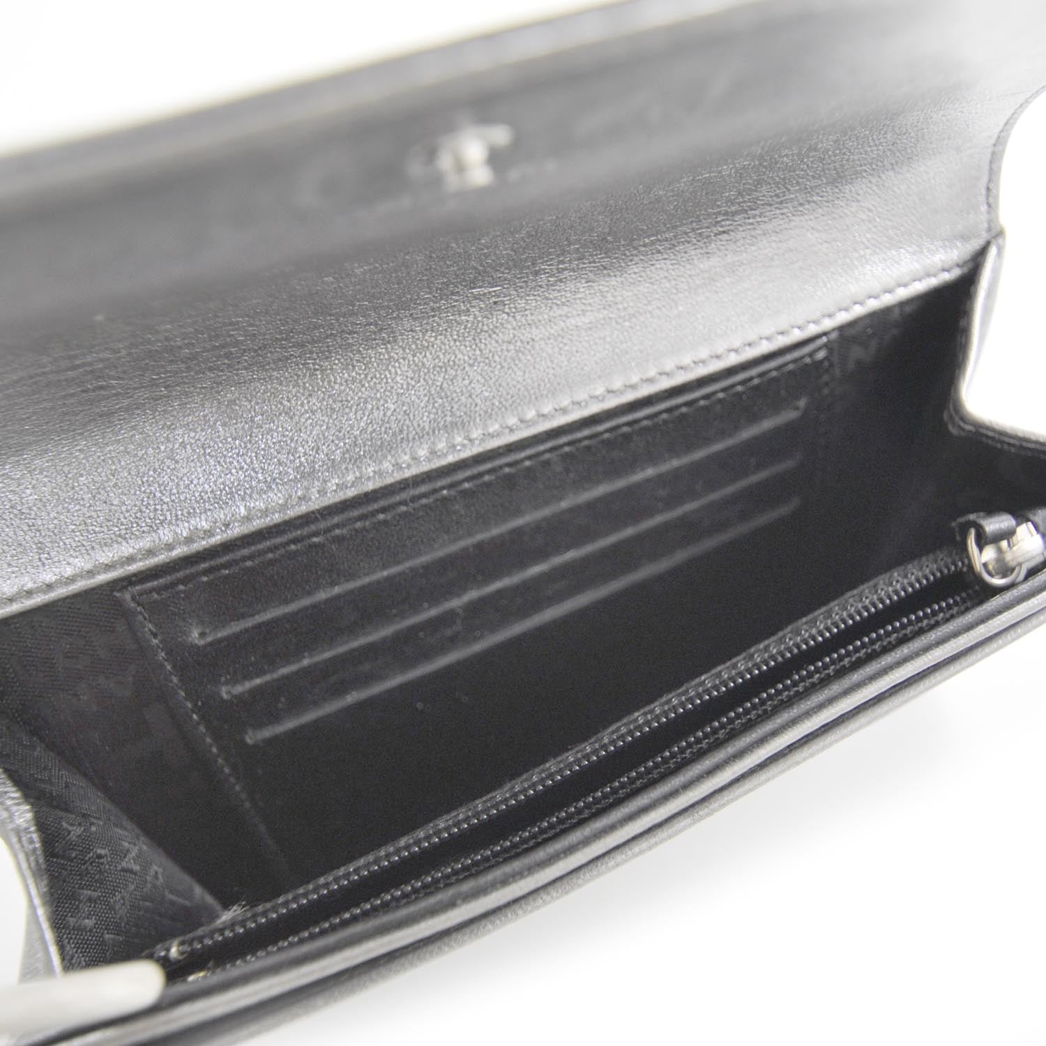 Chanel Lambskin Precious Symbols Flap Wallet Silver 6 of 9