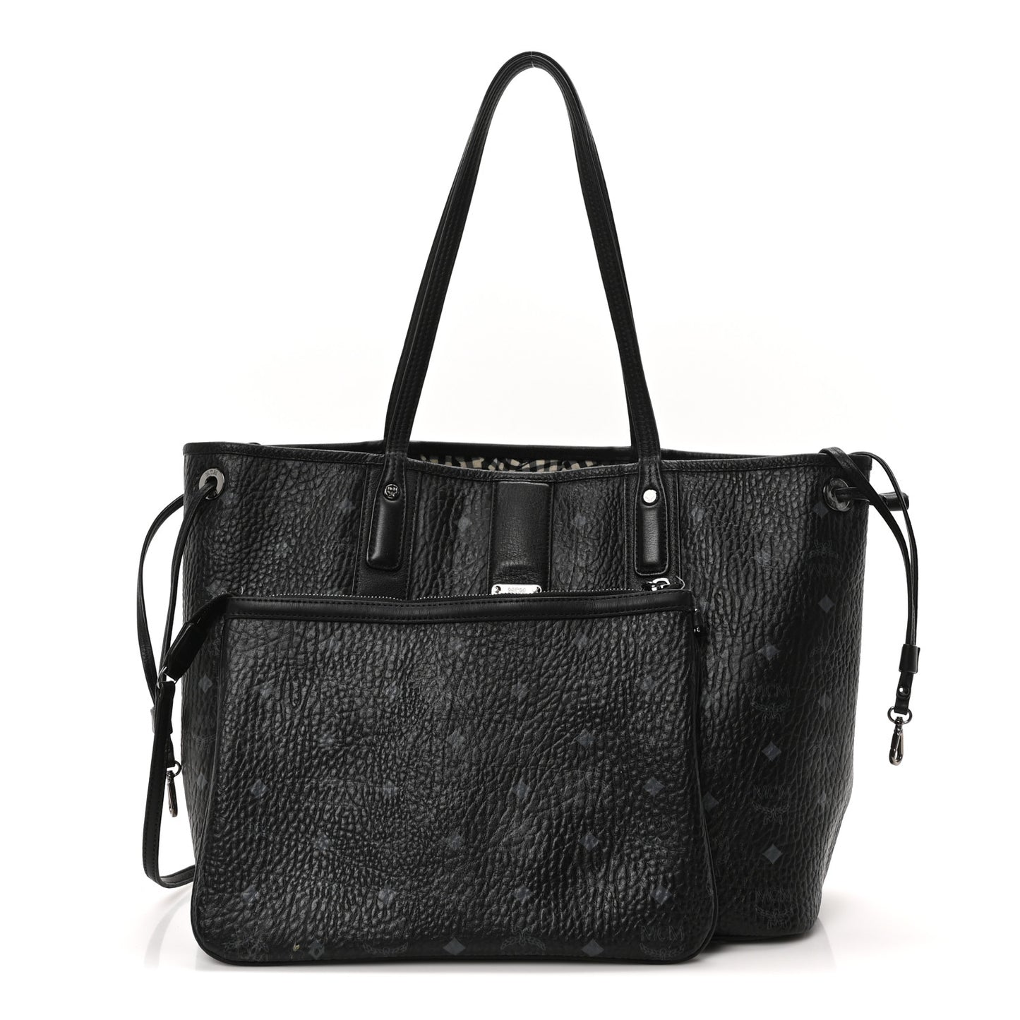 Visetos Medium Liz Reversible Shopper Tote Black