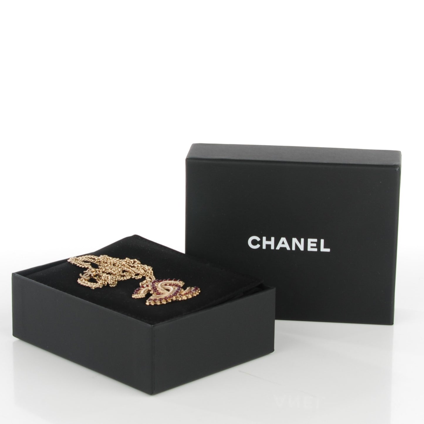 Resin CC Pendant Necklace Gold