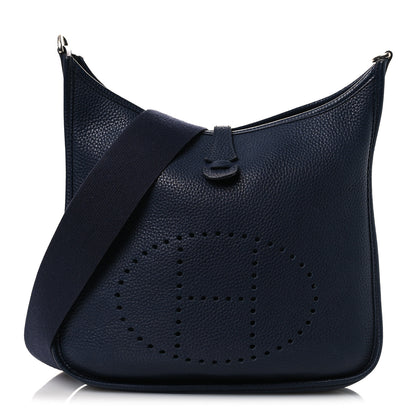 Hermes Taurillon Clemence Evelyne III PM Bleu Nuit 1 of 13