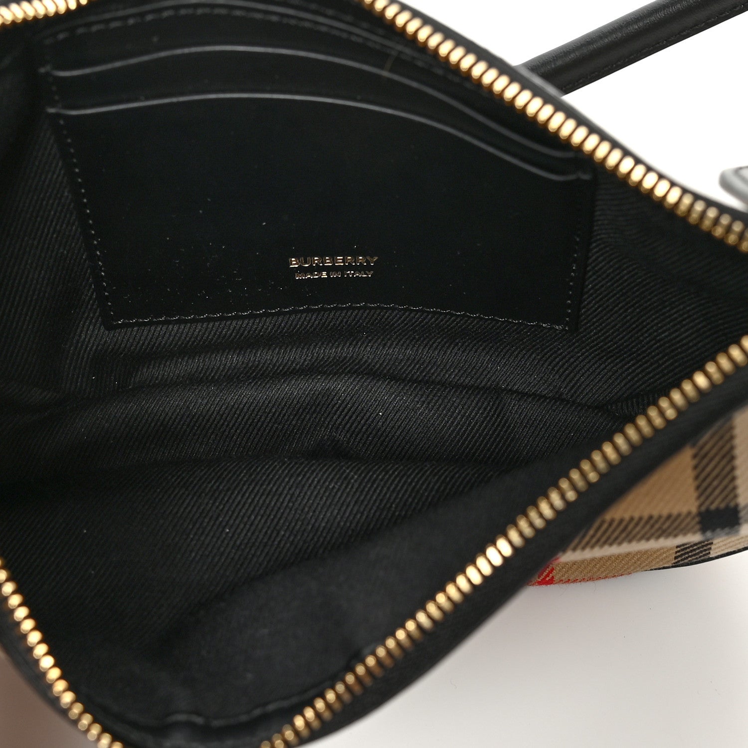 Burberry Vintage Check Calfskin Olympia Pouch Archive Beige 5 of 6