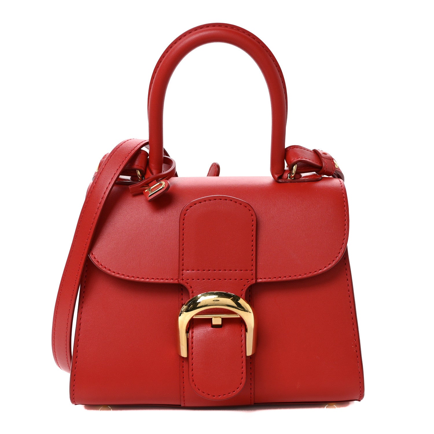 Delvaux Box Calfskin Mini Brillant Satchel Red 1 of 9