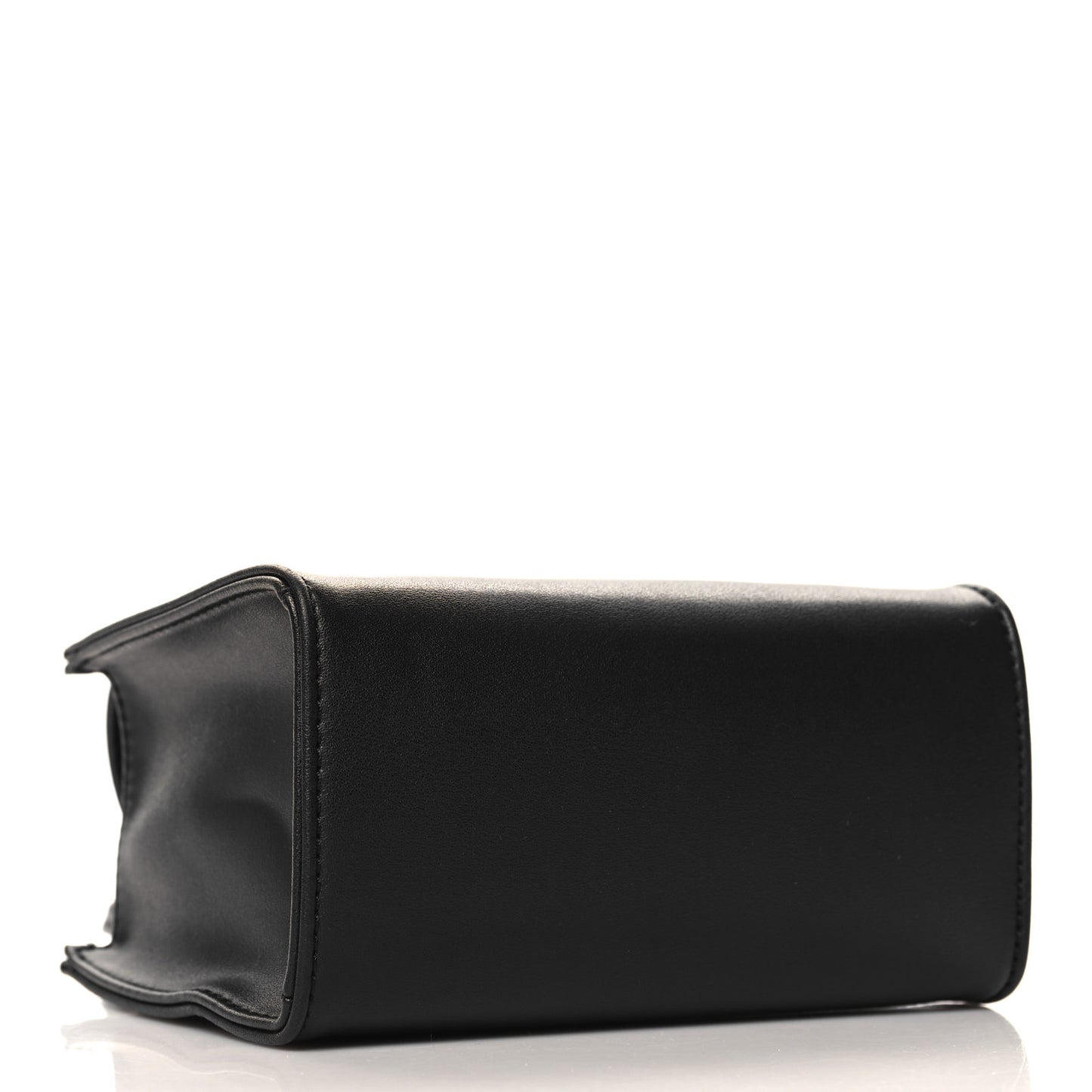Vegan Leather Small Shopping Bag Black