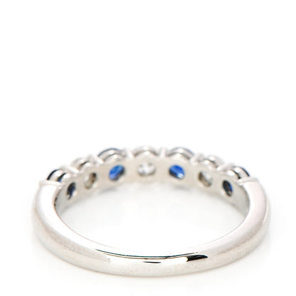 Tiffany Platinum Diamond Blue Sapphire Embrace Ring 4.5 3 of 5