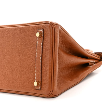 Hermes Natural Barenia Faubourg Birkin 30 Fauve 10 of 13