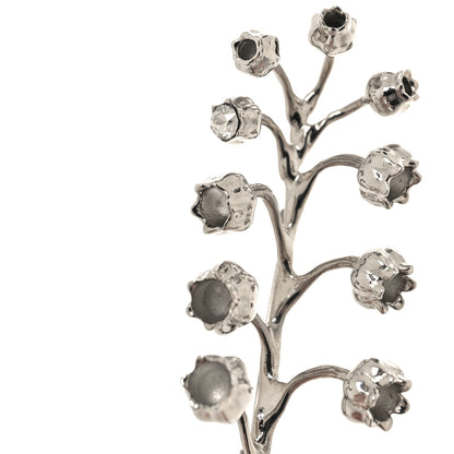 Christian Dior Crystal Lily of the Valley Brooch Silver 5 of 5