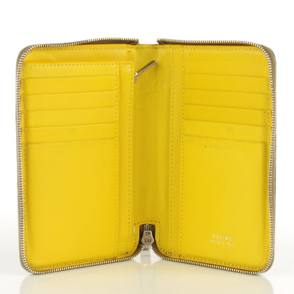 Celine Drummed Calfskin Zip Around Wallet Souris 5 of 9