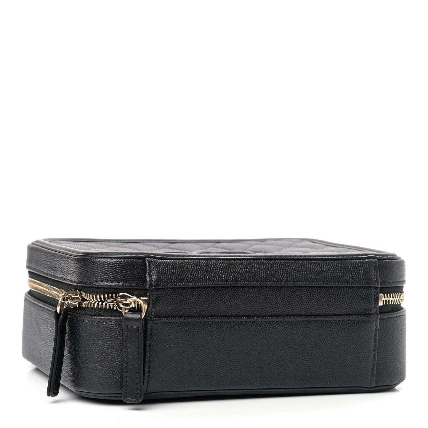 Caviar Quilted Medium CC Filigree Vanity Case Black