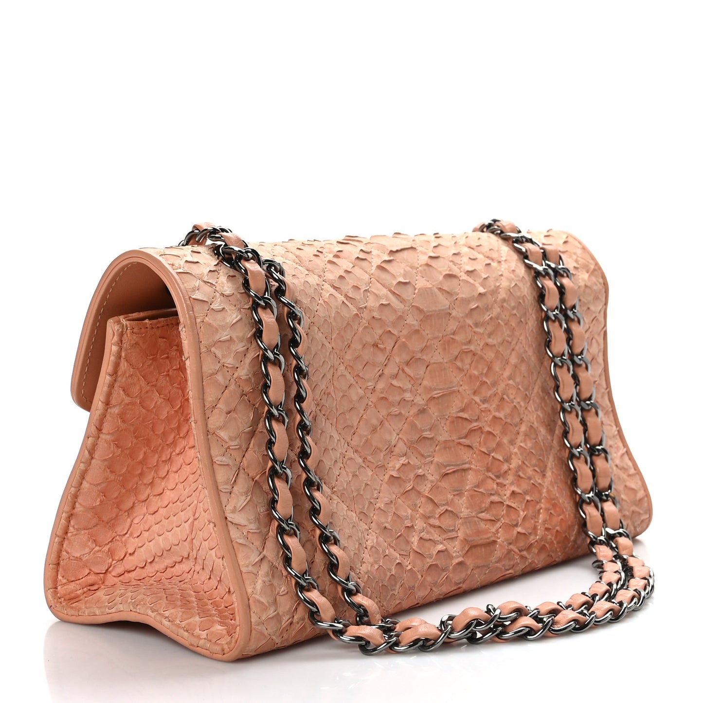 Snakeskin Envelope Flap Pink