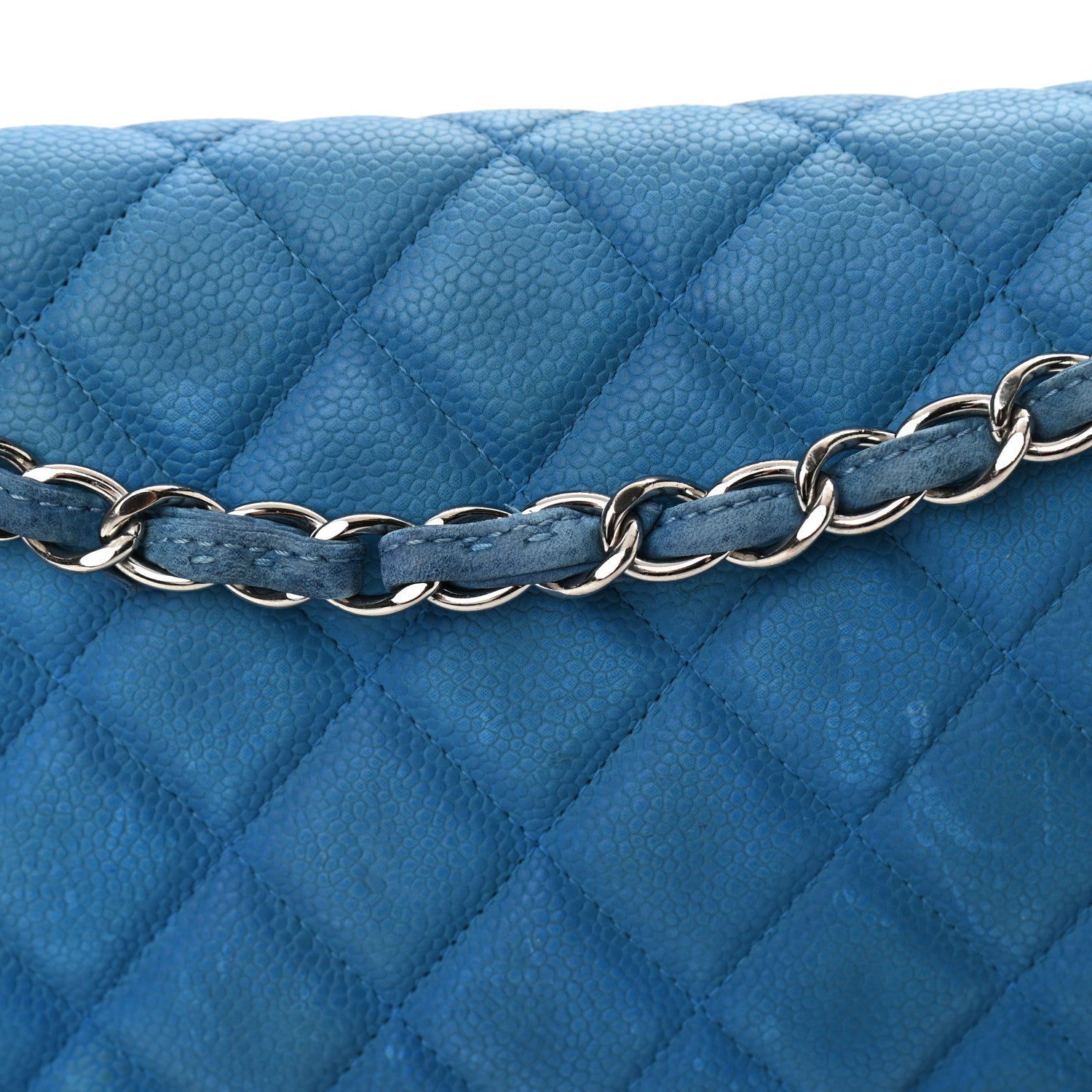 Chanel Iridescent Caviar Quilted Jumbo Double Flap Blue 21 of 21