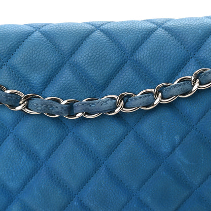 Chanel Iridescent Caviar Quilted Jumbo Double Flap Blue 21 of 21
