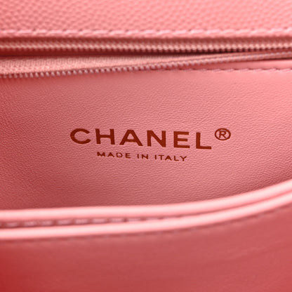 Chanel Caviar Quilted Mini Coco Handle Flap Pink 6 of 10