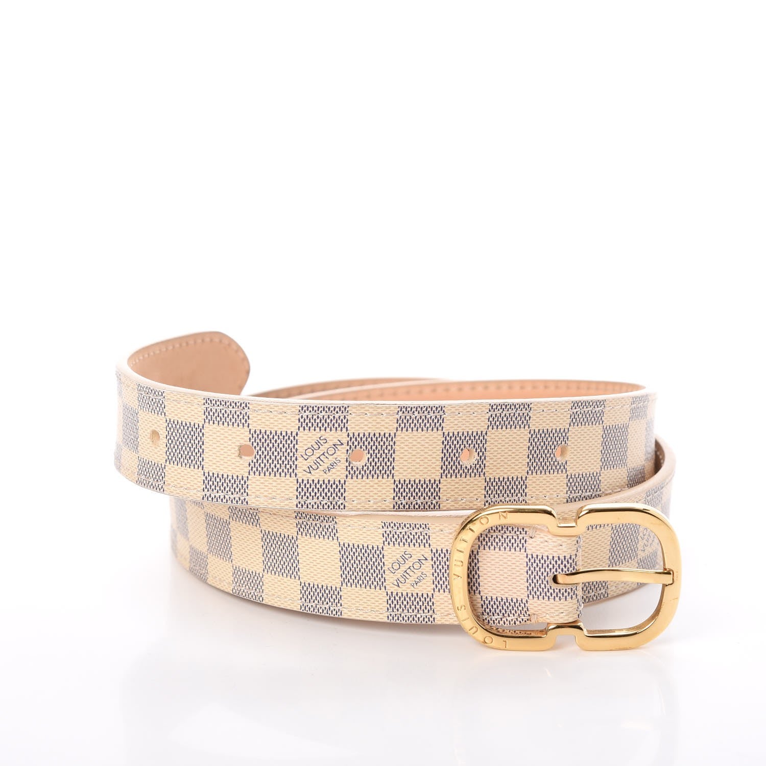 Louis Vuitton Damier Azur 25mm Belt 80 32 5 of 8