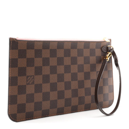 Louis Vuitton Damier Ebene Neverfull MM GM Pochette Rose Ballerine 3 of 7