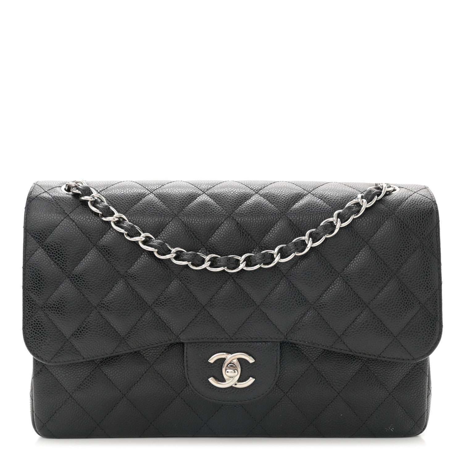 Chanel Caviar Quilted Jumbo Double Flap Black 1 of 11