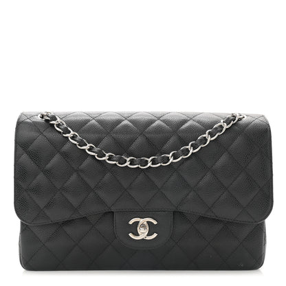 Chanel Caviar Quilted Jumbo Double Flap Black 1 of 11