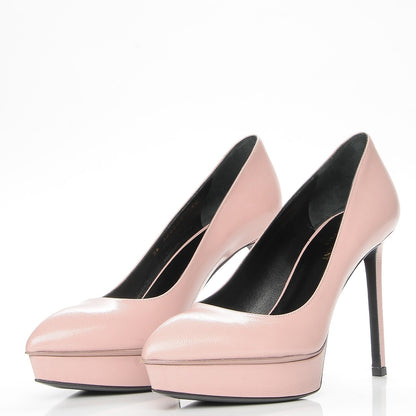 Saint Laurent Patent Grain de Poudre Janis 80 Pumps 38 Dusty Rose 2 of 9