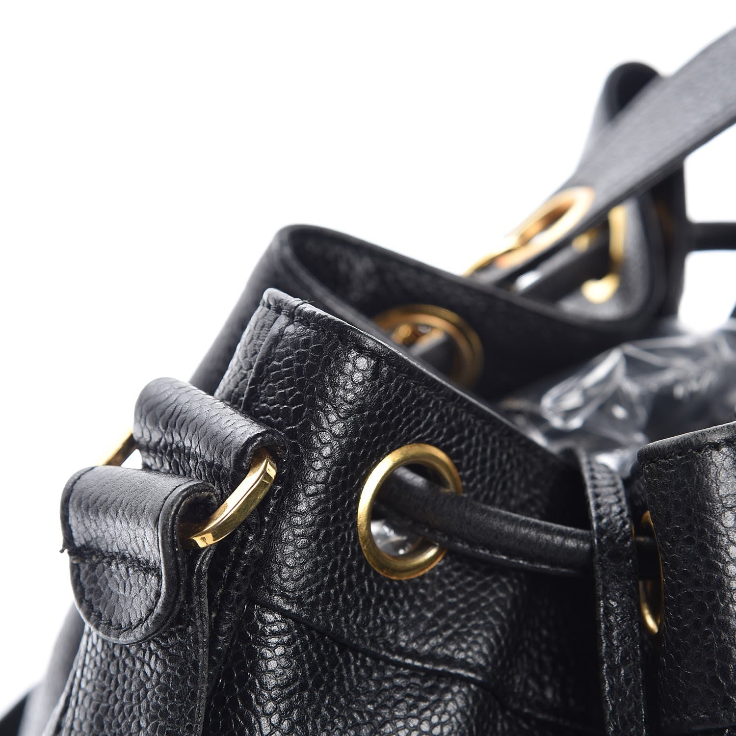 Chanel Caviar CC Drawstring Shoulder Bag Black 10 of 10