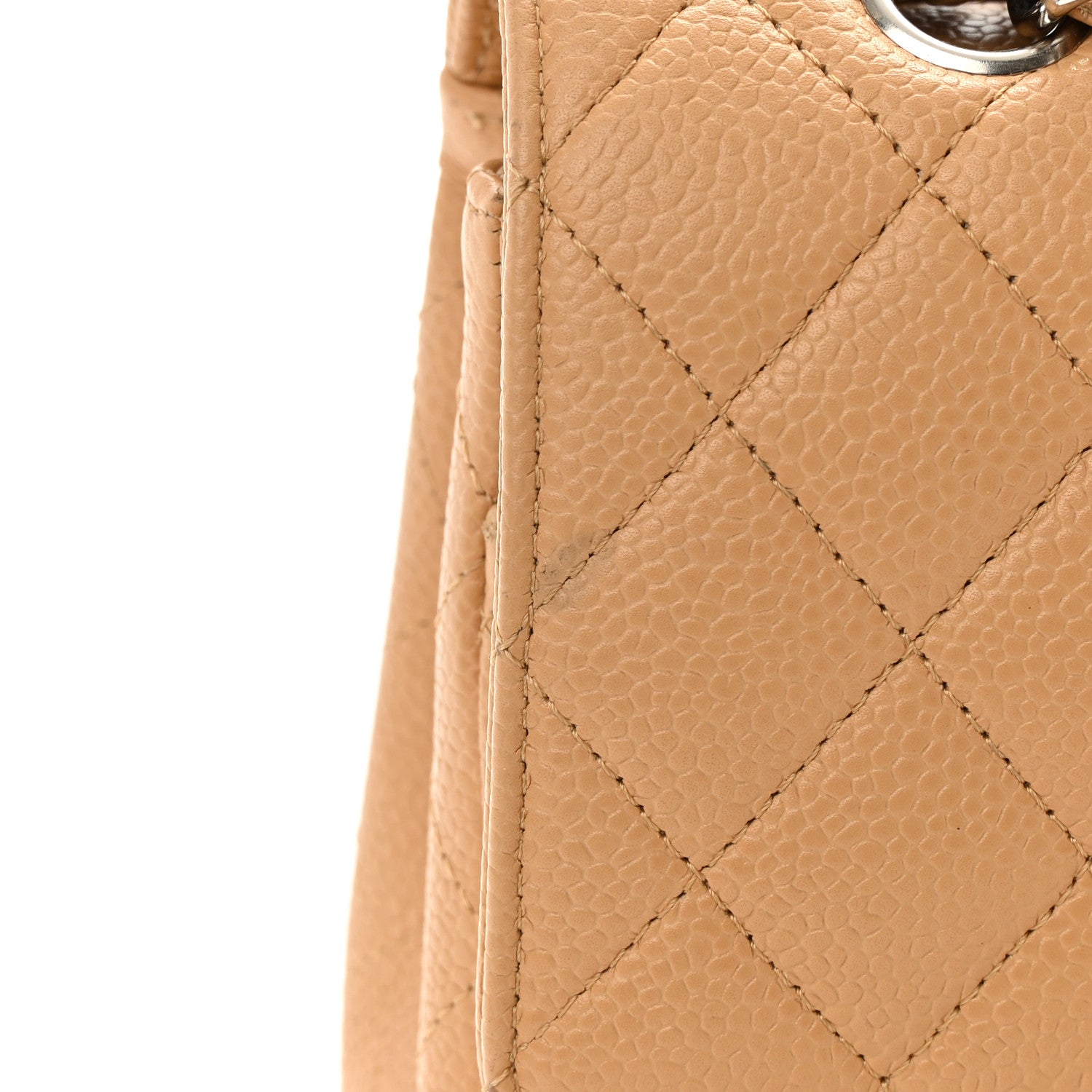 Chanel Caviar Quilted Medium Double Flap Beige 18 of 20