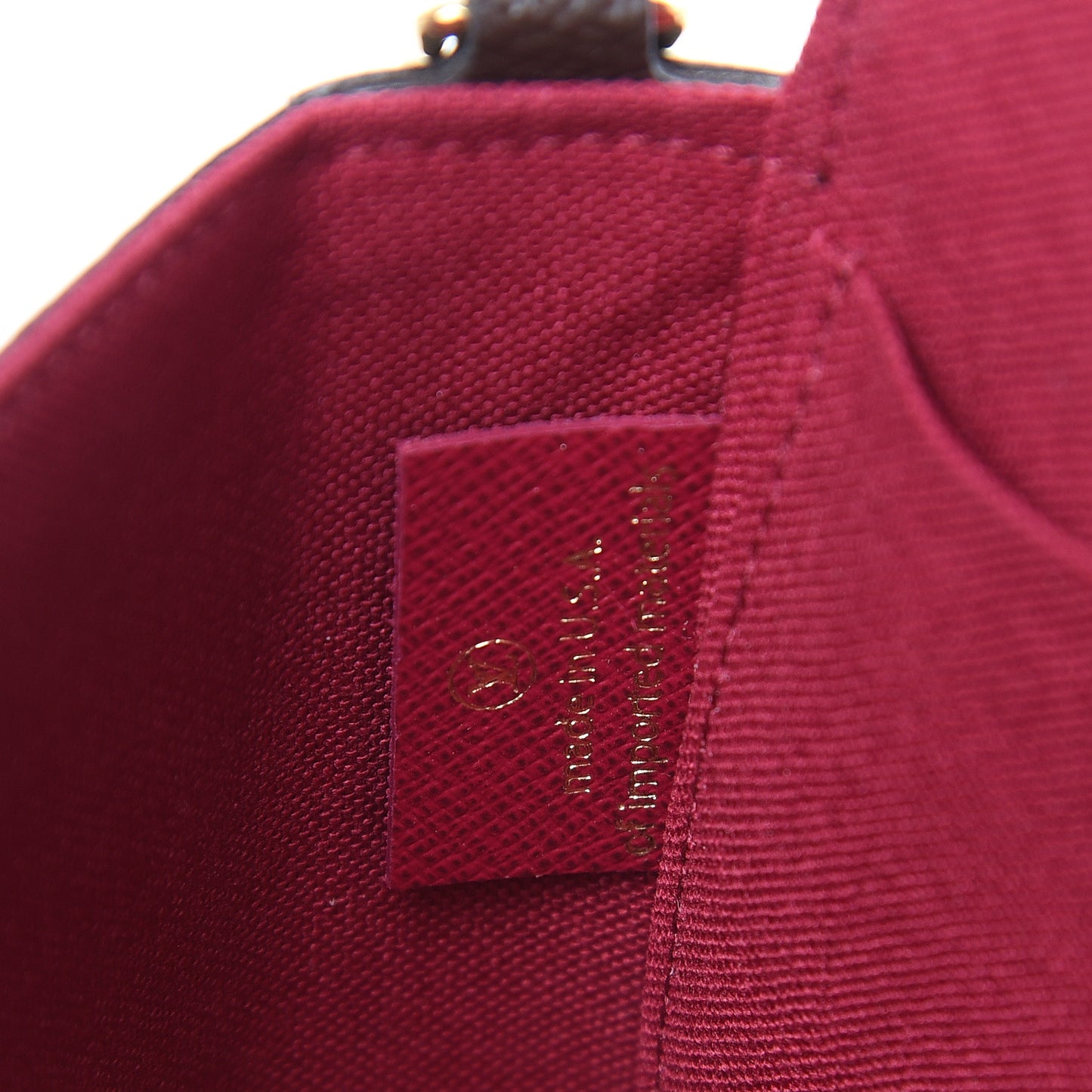 Monogram Pochette Felicie Chain Wallet Fuchsia