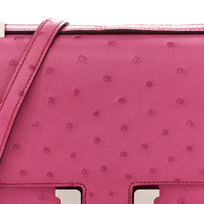 Hermes Ostrich Constance 18 Rose Pourpre 8 of 10