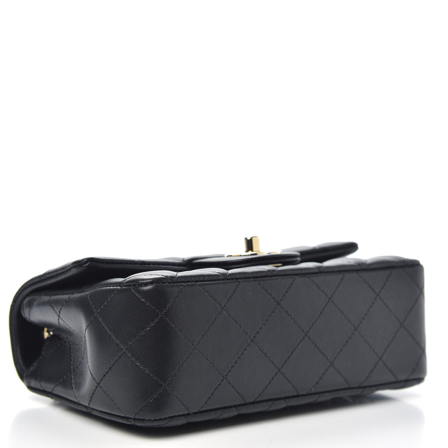 Chanel Lambskin Quilted Mini Rectangular Flap Black 4 of 10