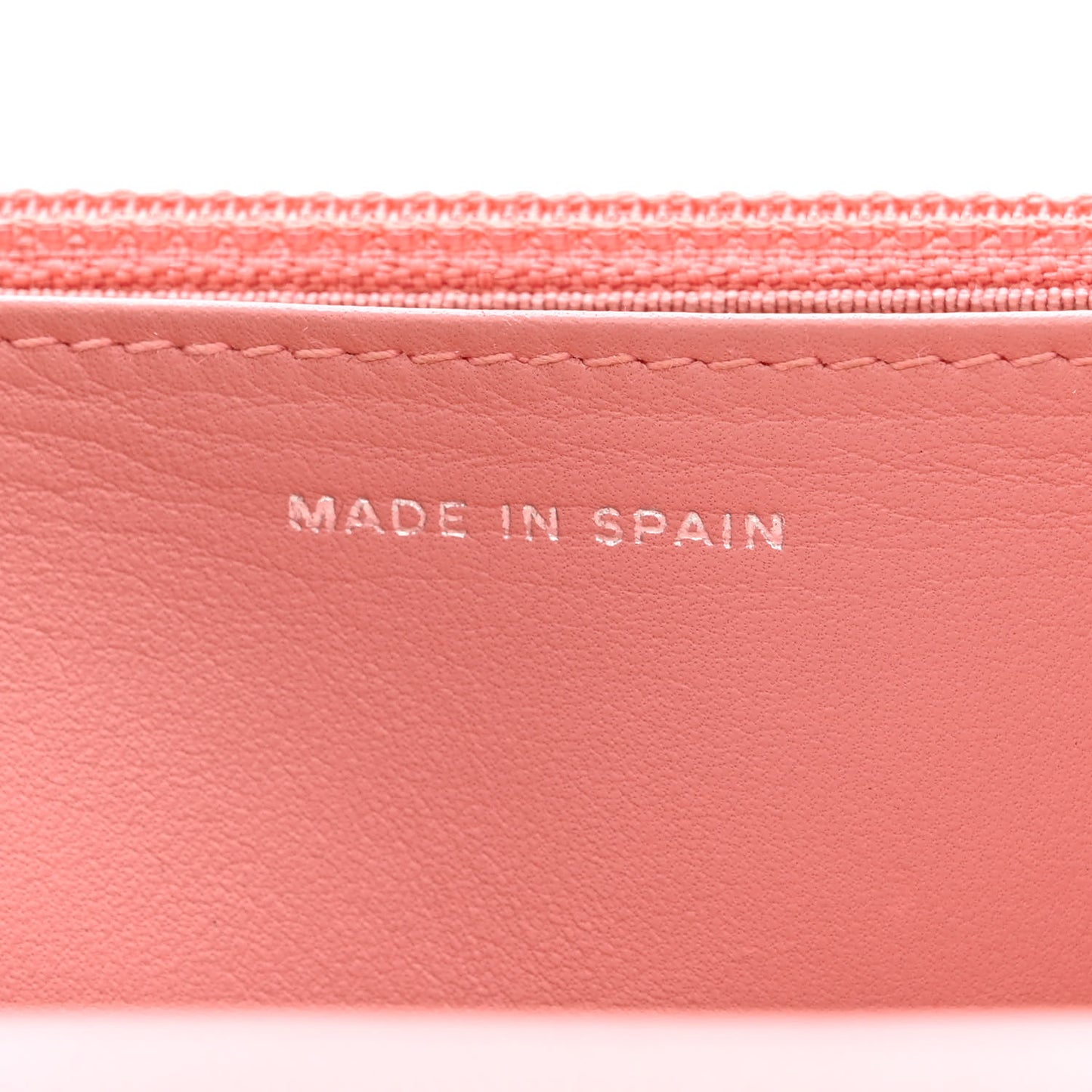 Lambskin Quilted Wallet On Chain WOC Pink