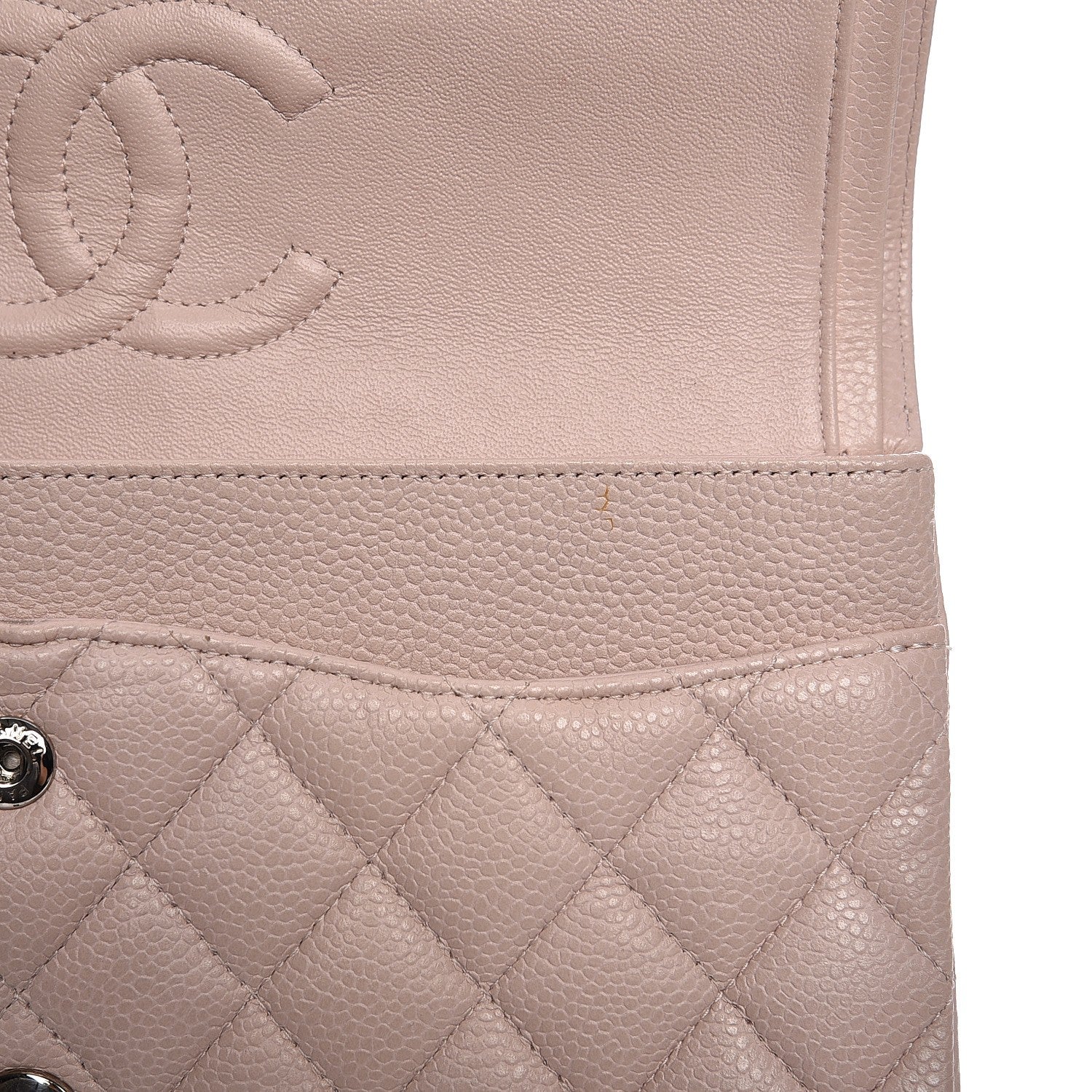 Chanel Caviar Quilted Medium Double Flap Pink 9 of 14
