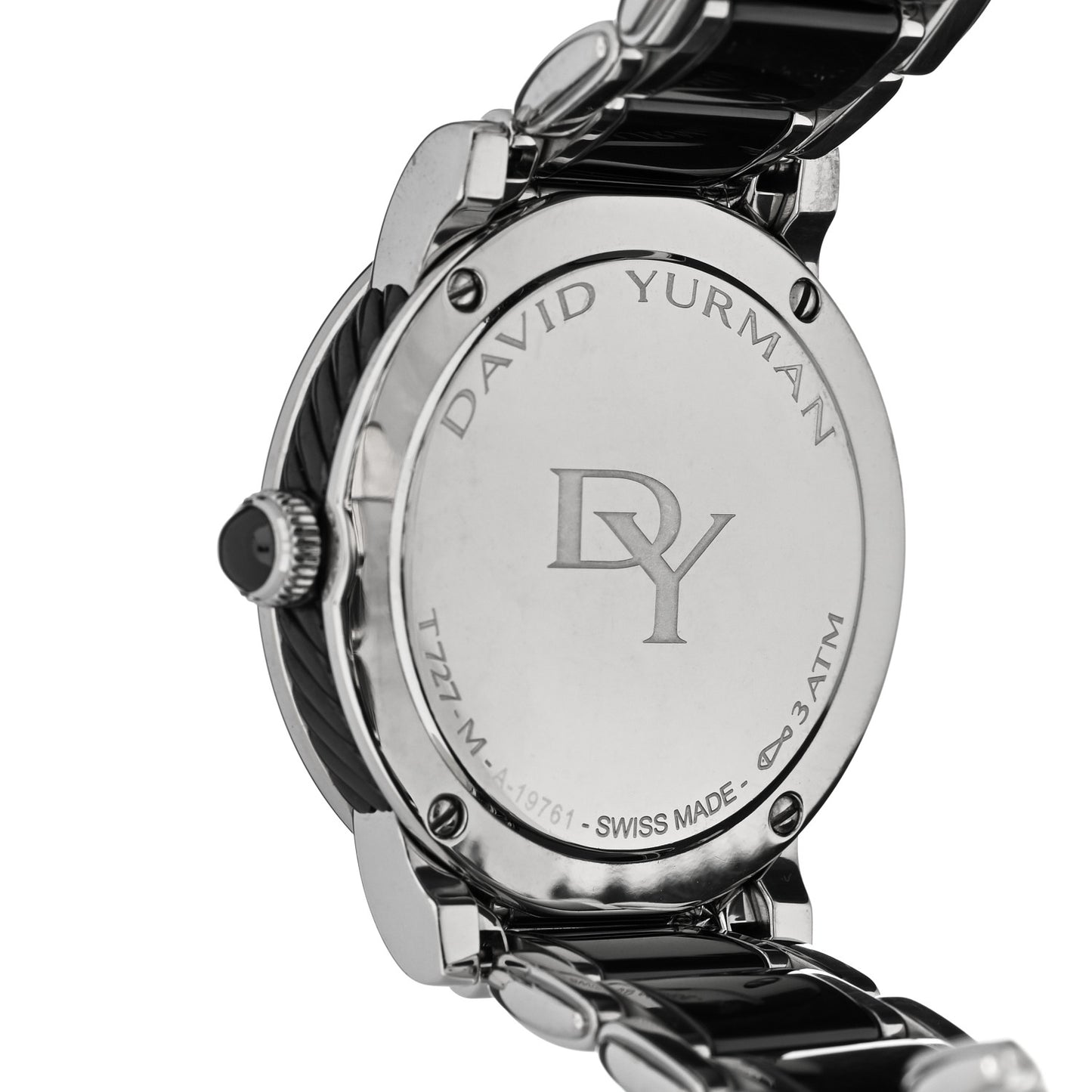 Stainless Steel Ceramic Diamond Bezel 38mm Classic Quartz Watch Black