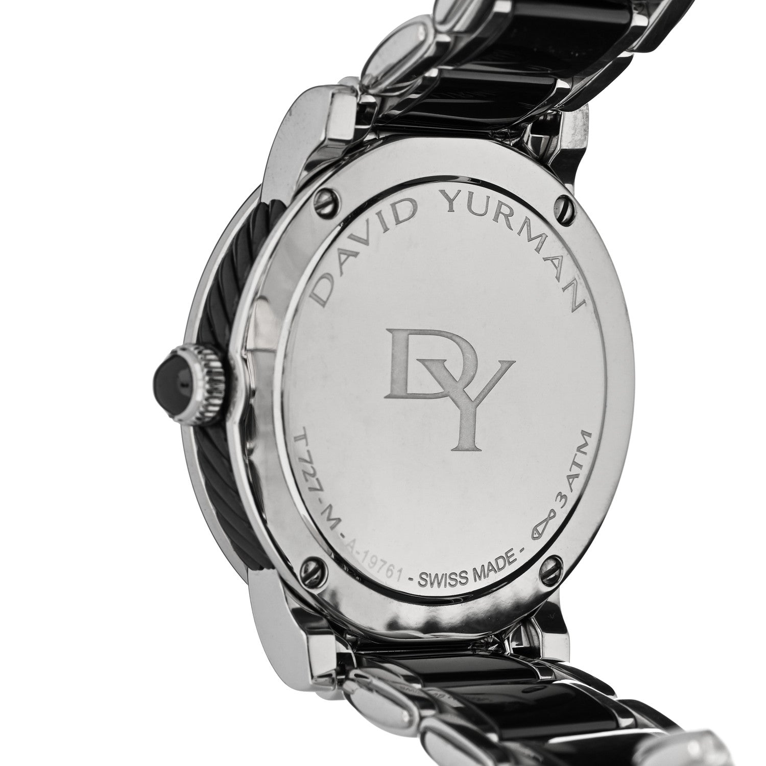 David Yurman Stainless Steel Ceramic Diamond Bezel 38mm Classic Quartz Watch Black 4 of 5