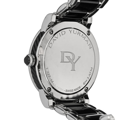 David Yurman Stainless Steel Ceramic Diamond Bezel 38mm Classic Quartz Watch Black 4 of 5