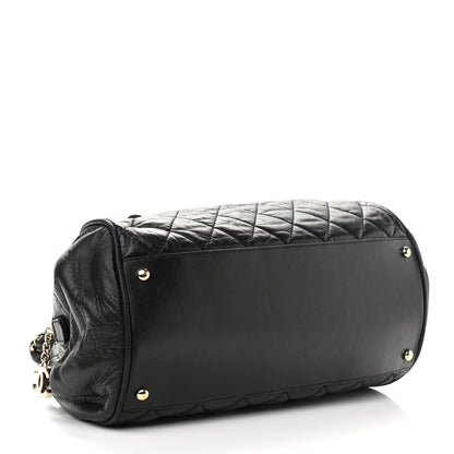 Chanel Distressed Lambskin Lady Braid Bowler Black 4 of 9