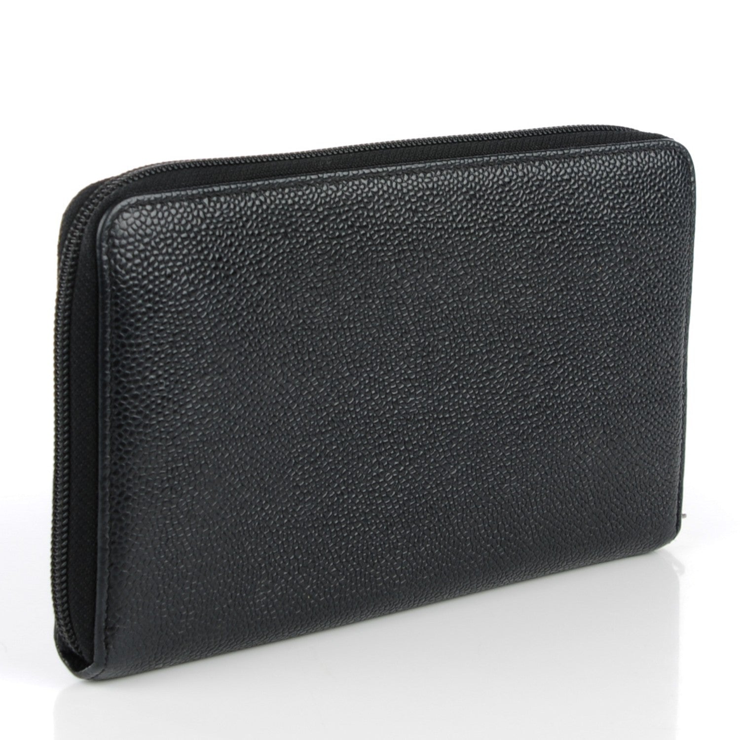 Chanel Caviar Large Timeless CC Zip Around Wallet Black 3 of 8