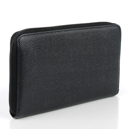 Chanel Caviar Large Timeless CC Zip Around Wallet Black 3 of 8