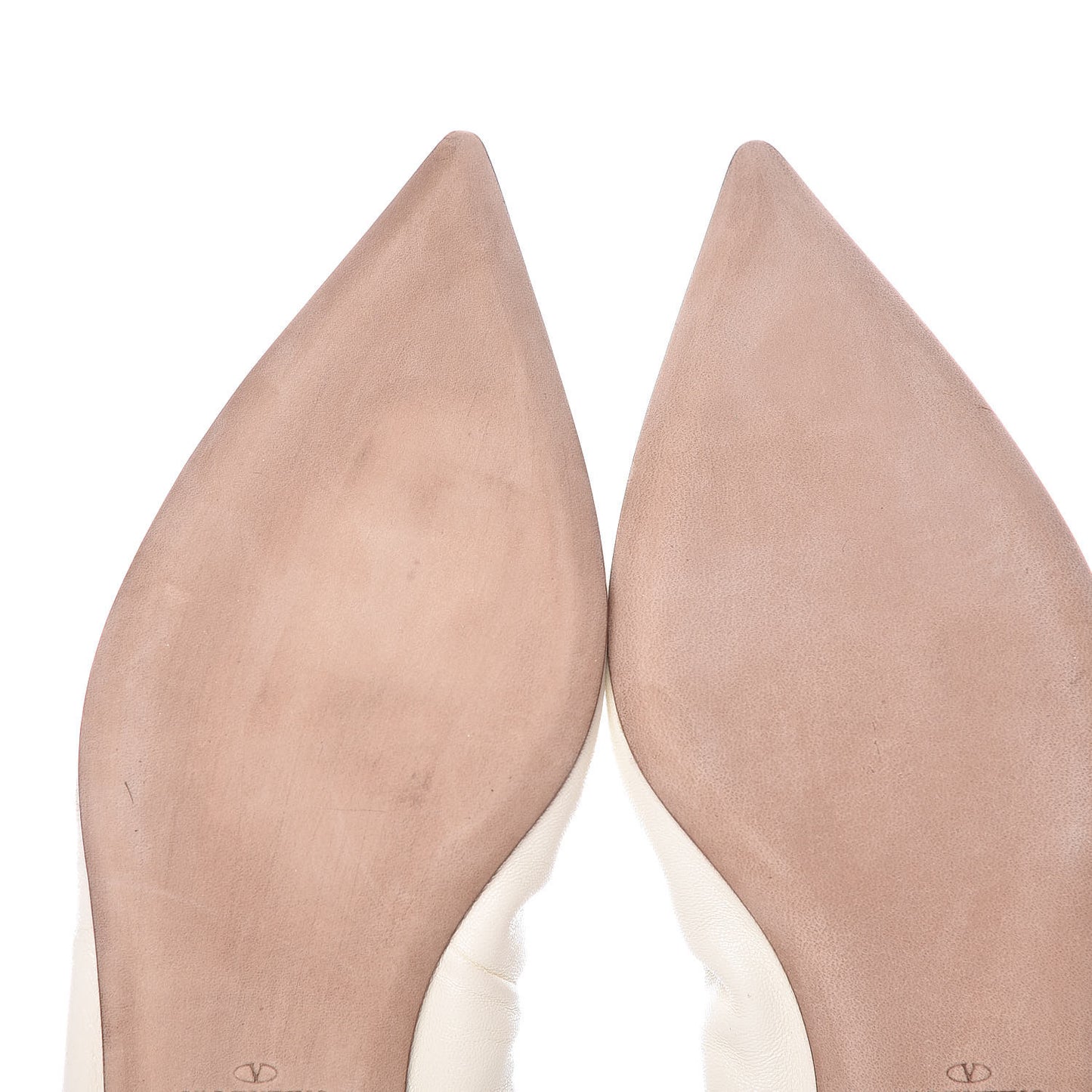 Nappa Rockstud Gladiator Lace Up Ballerina Flats 37 Ivory