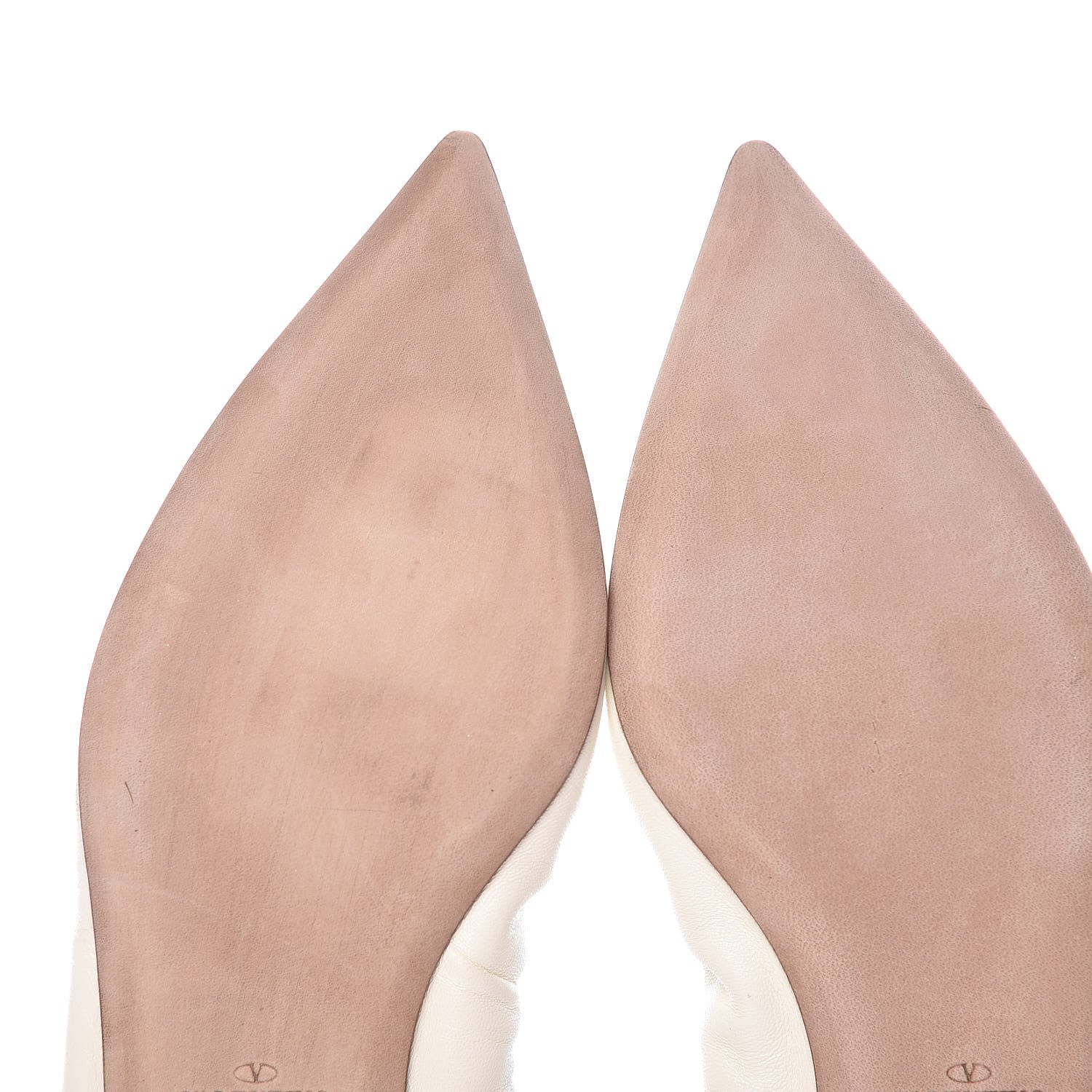 Valentino Garavani Nappa Rockstud Gladiator Lace Up Ballerina Flats 37 Ivory 11 of 11