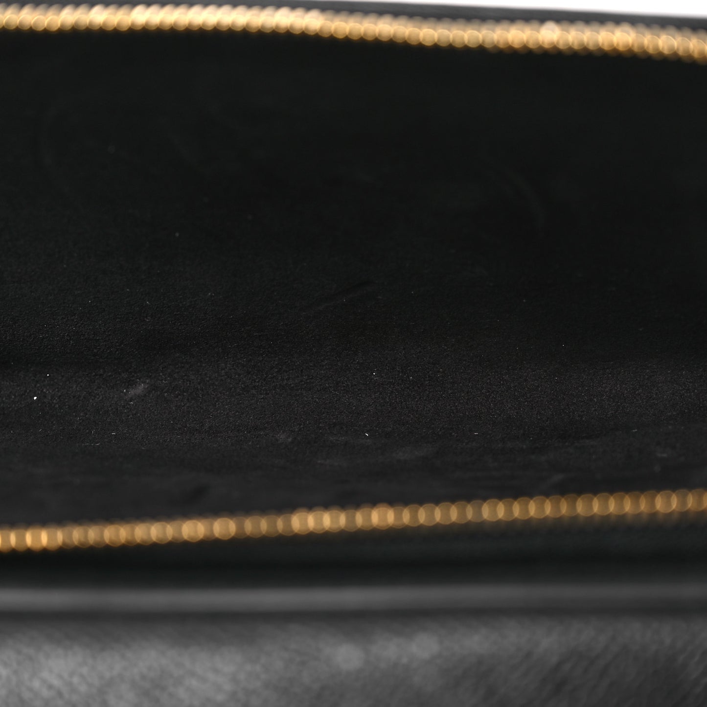 Grained Calfskin Caro Double Pouch Black