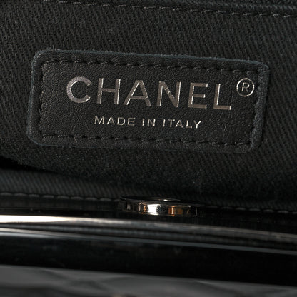 Chanel Glazed Calfskin Quilted Small CC Delivery Tote Black 5 of 12