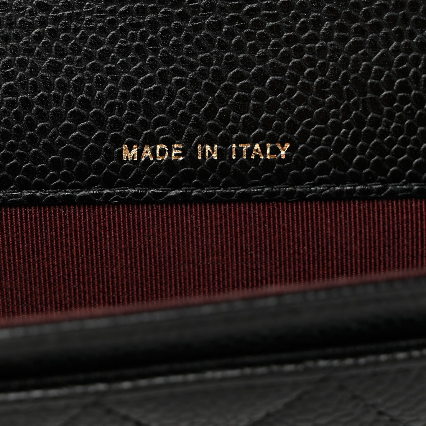 Caviar Quilted Flap Card Holder Black