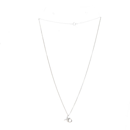 Tiffany 18K White Gold Diamond Paloma Picasso Mini Love and Kisses Pendant Necklace 4 of 9