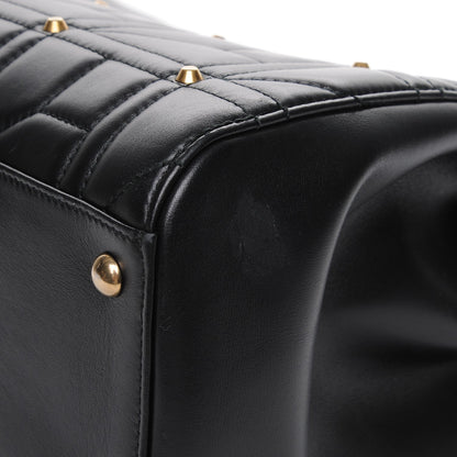 Gucci Calfskin Matelasse Studded Medium GG Marmont Tote Black 9 of 9