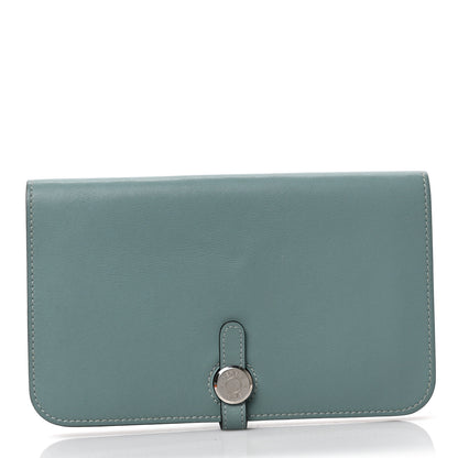 Hermes Evercolor Dogon Duo Wallet Ciel 3 of 9